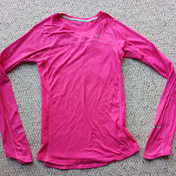 pink long sleeve dri fit shirt